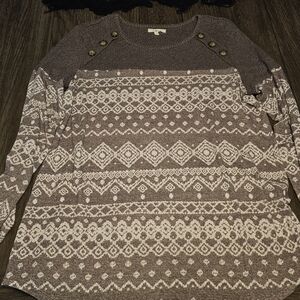 Womens Maurices Patterned Lightweight Sweater